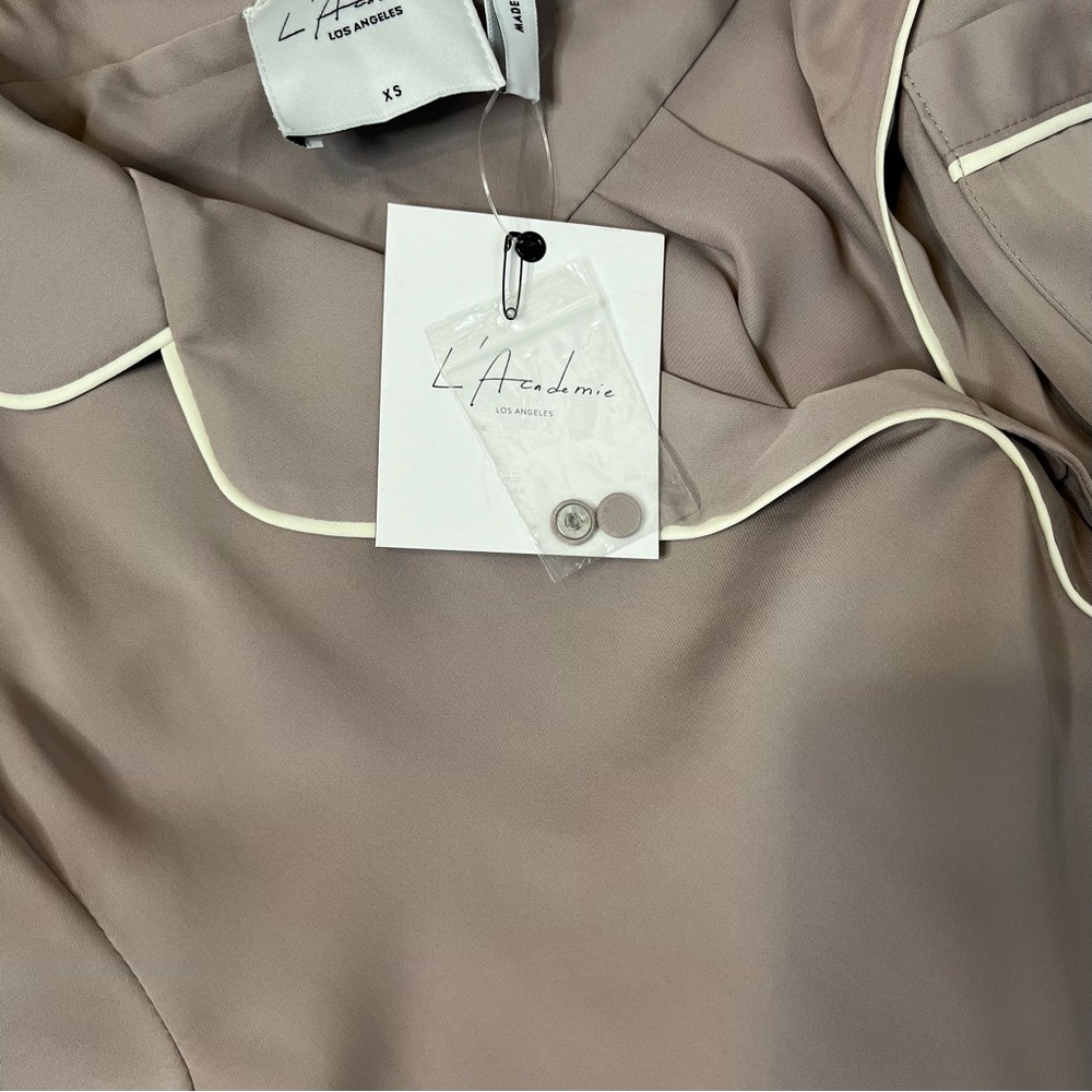 NWT L'Academie Top Shirt Butto Down Pajama XS - Picture 5 of 13